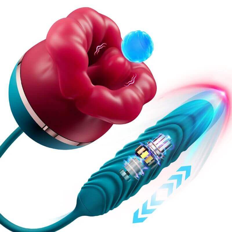 Intense dual ended female masturbator with 10 powerful modes