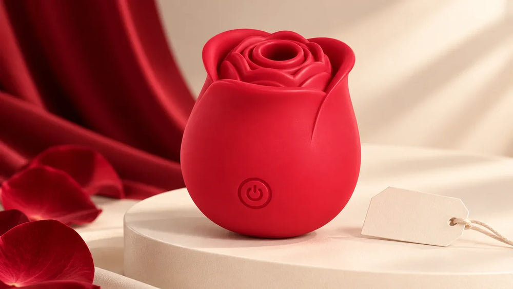 Red Roselle Classic on an ivory display surface beside a blank product tag