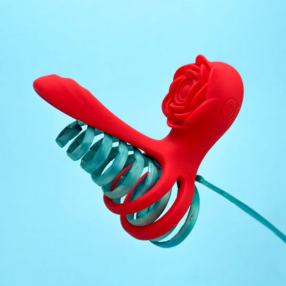 Dual Romance Standing Doggy Double Penis Rings