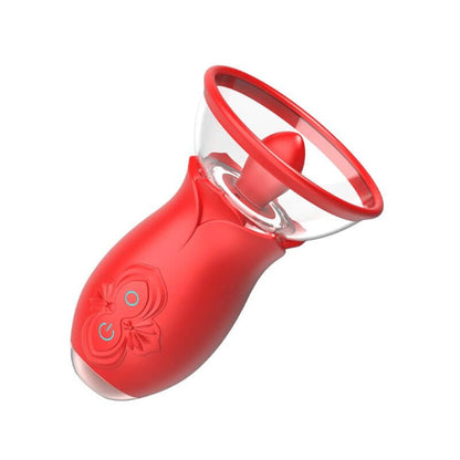 2 in 1 Rose Pump and Tongue Vibrator