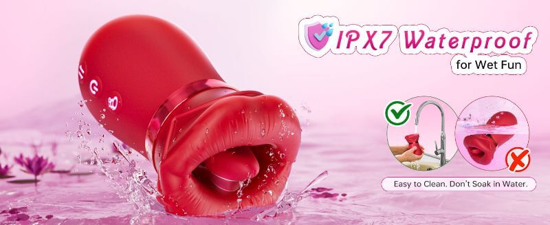 4-IN-1 Sucking & Licking Rose Toy
