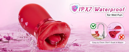 4-IN-1 Sucking & Licking Rose Toy