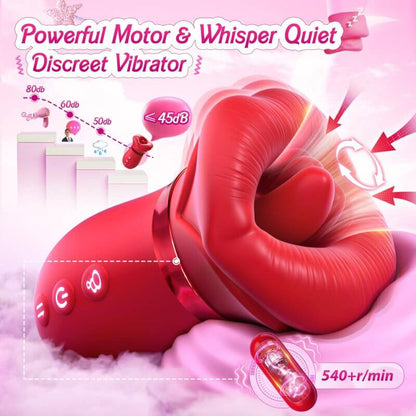 4-IN-1 Sucking & Licking Rose Toy