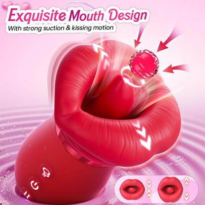 4-IN-1 Sucking & Licking Rose Toy