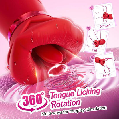 4-IN-1 Sucking & Licking Rose Toy