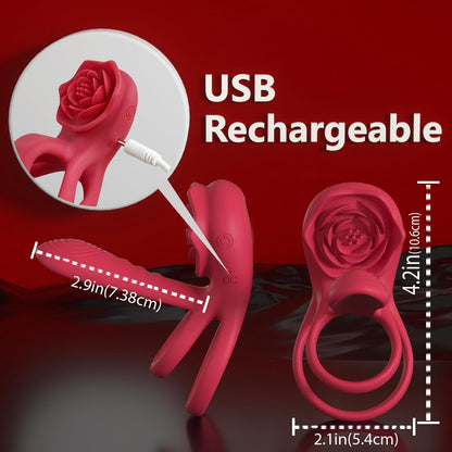 Dual Romance Standing Doggy Double Penis Rings