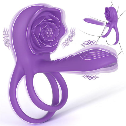 Dual Romance Standing Doggy Double Penis Rings
