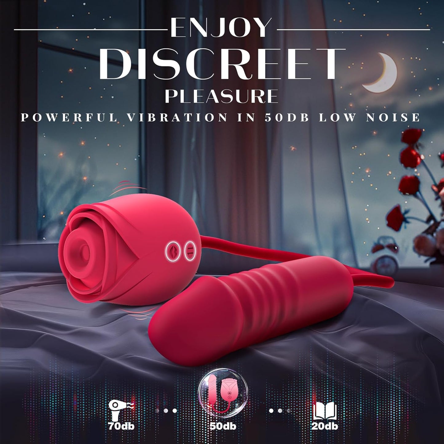 Rose Toy with Thrusting G Spot Vibrator