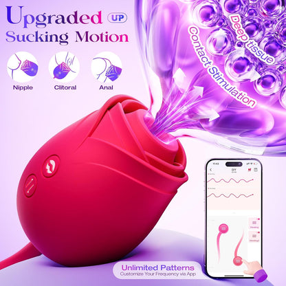 Rose Toy with Thrusting G Spot Vibrator