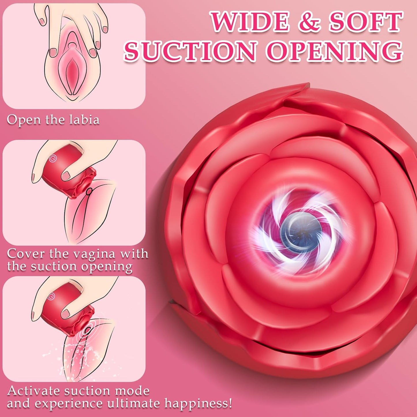 Rose Toy Wider Sucking