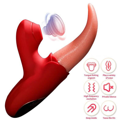 Rose Tongue Vibrator - 360-Degree Stimulation