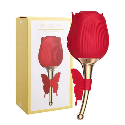 Butterfly Rose Toy Vibrator - 2 In 1 Rose Toy