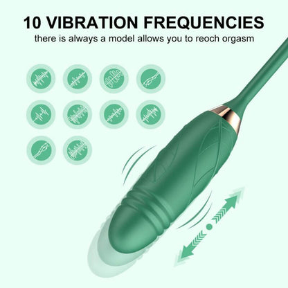 Green Rose Toy IPX7 10 modes vibrator