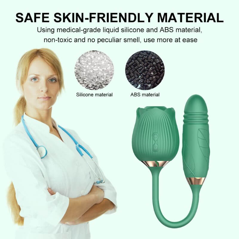 Green Rose Toy IPX7 10 modes vibrator