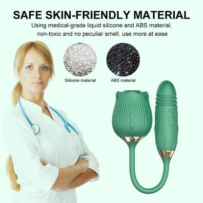 Green Rose Toy IPX7 10 modes vibrator