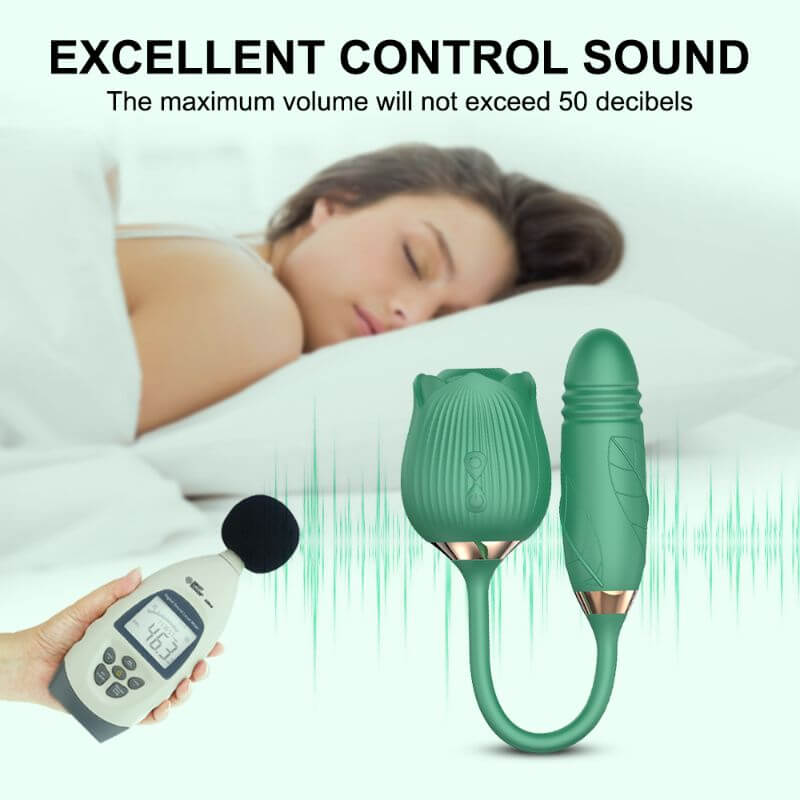 Green Rose Toy IPX7 10 modes vibrator