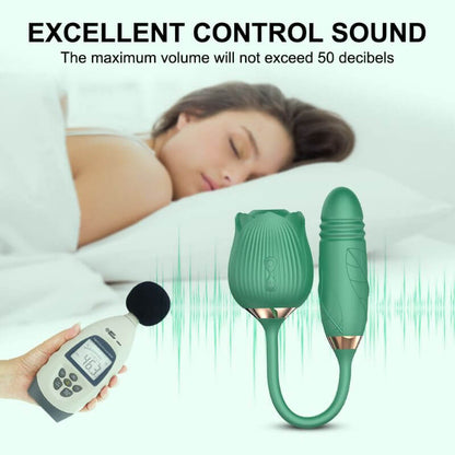 Green Rose Toy IPX7 10 modes vibrator