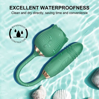 Green Rose Toy IPX7 10 modes vibrator