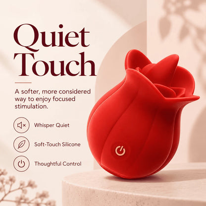 One-button controls on the Roselle Kiss Tongue Vibrator