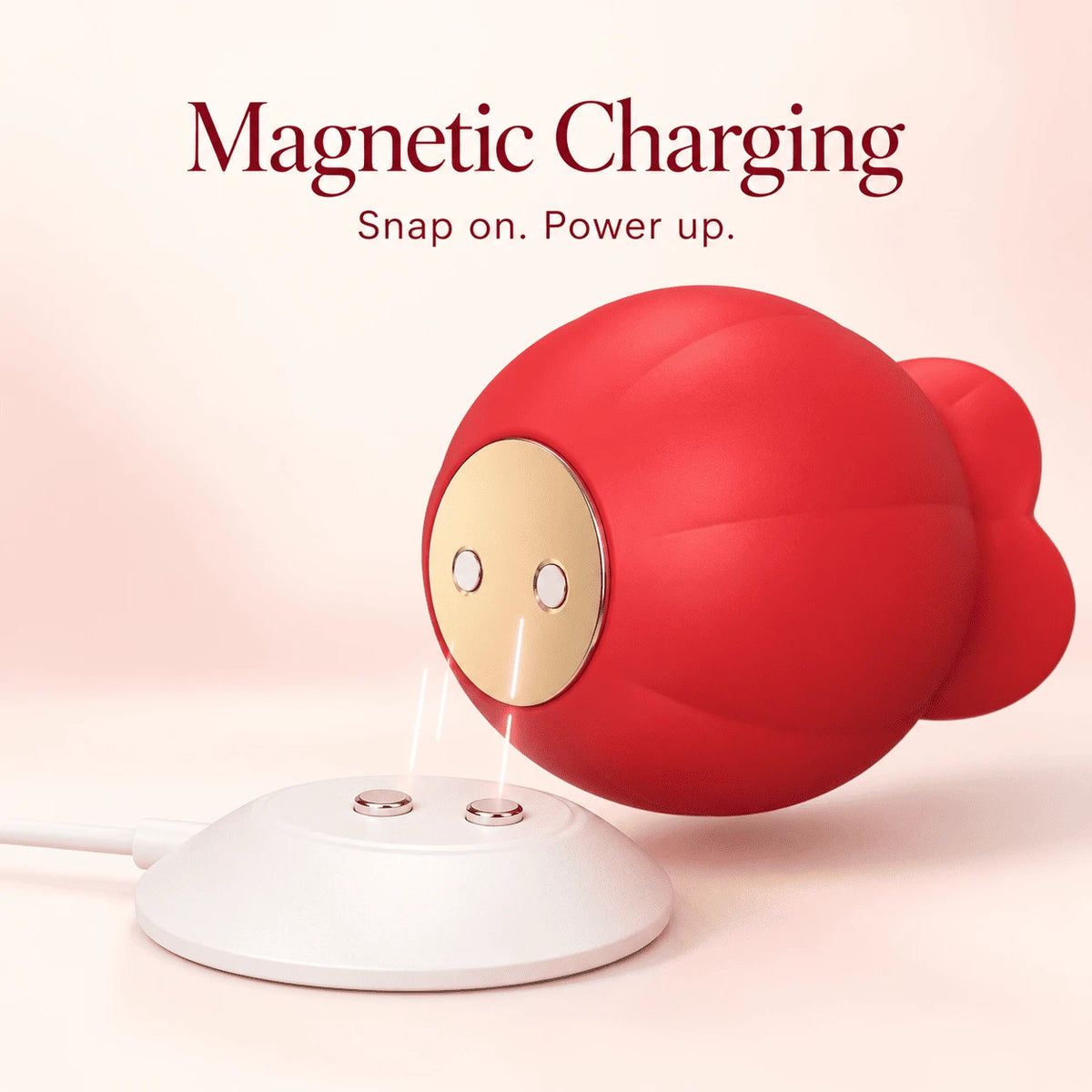 Magnetic charging port on the Roselle Kiss Tongue Vibrator