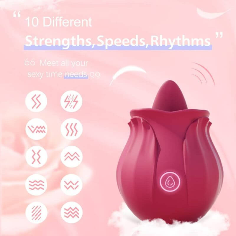 Rosebud Toy | 10 Modes Tongue Licking Vibrators