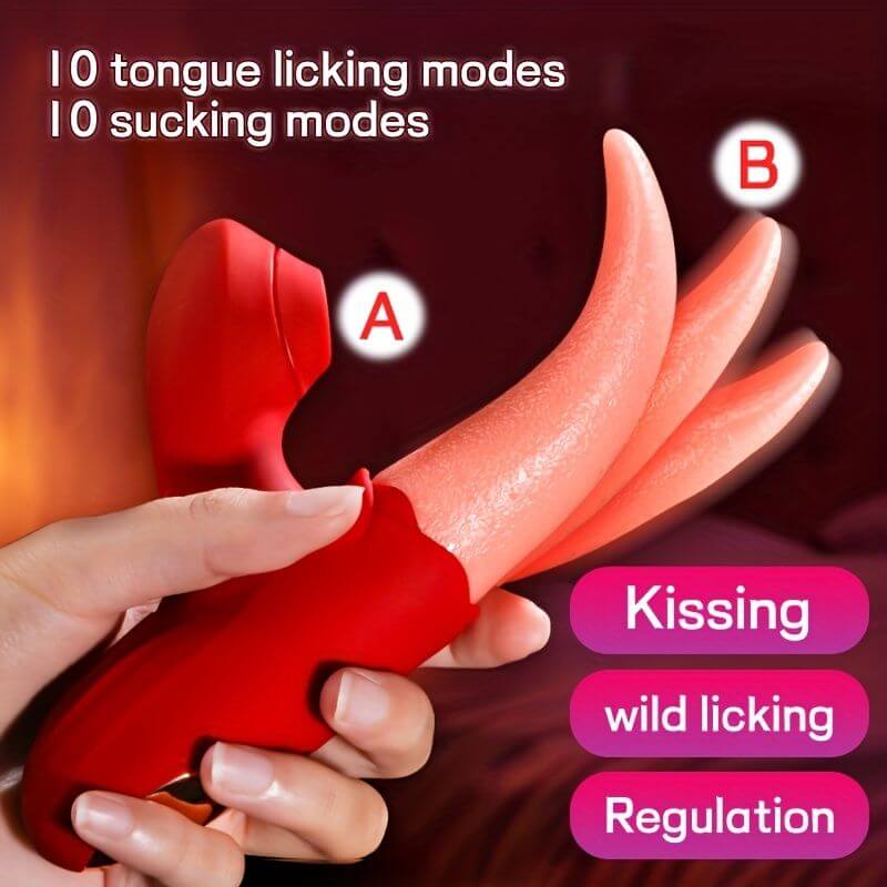 Rose Tongue Vibrator - 360-Degree Stimulation