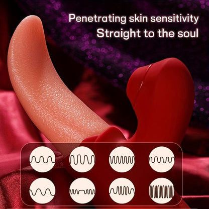 Rose Tongue Vibrator - 360-Degree Stimulation