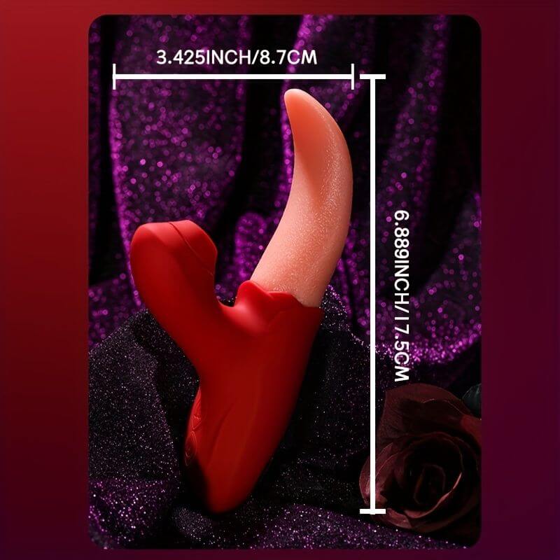 Rose Tongue Vibrator - 360-Degree Stimulation