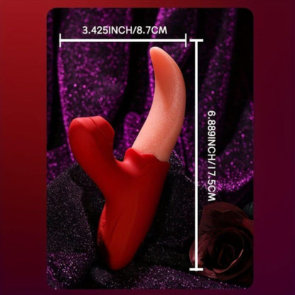 Rose Tongue Vibrator - 360-Degree Stimulation