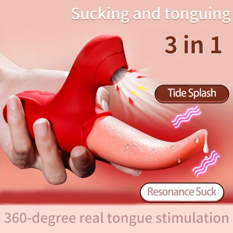 Rose Tongue Vibrator - 360-Degree Stimulation