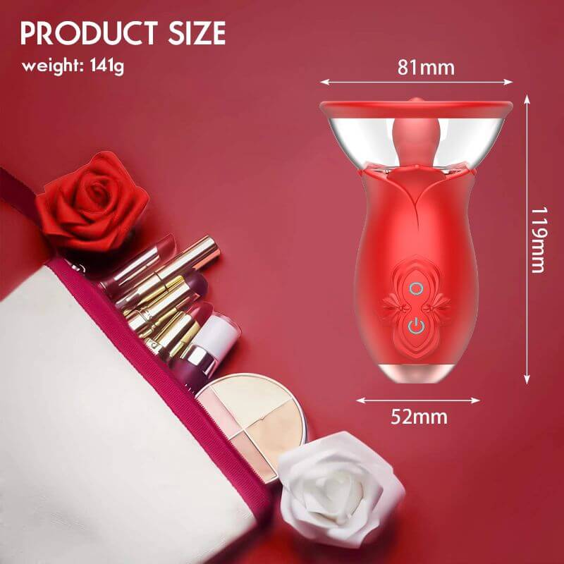 2 in 1 Rose Pump and Tongue Vibrator