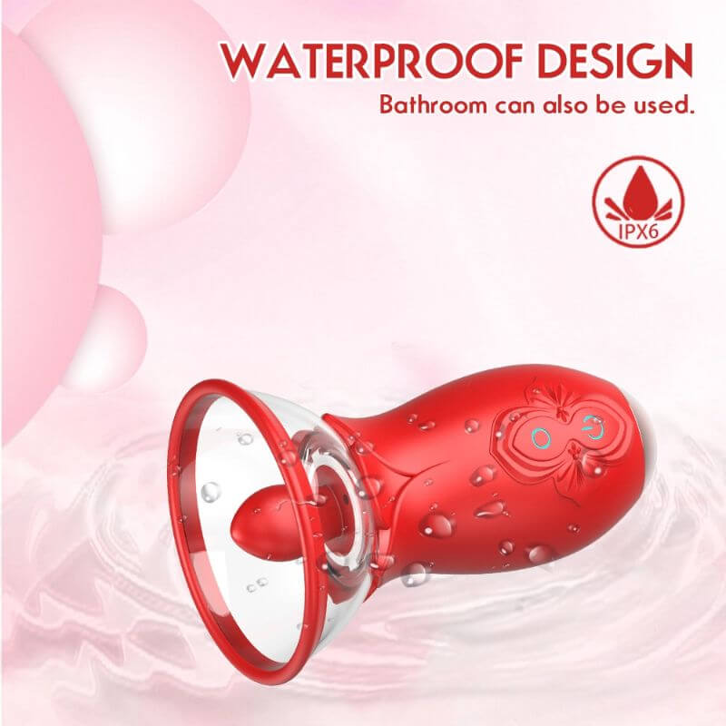 2 in 1 Rose Pump and Tongue Vibrator