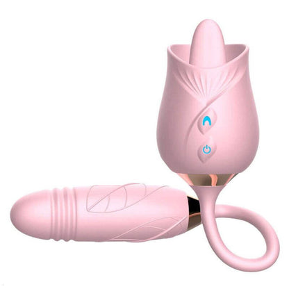 Licking Rose Toy with Dildo