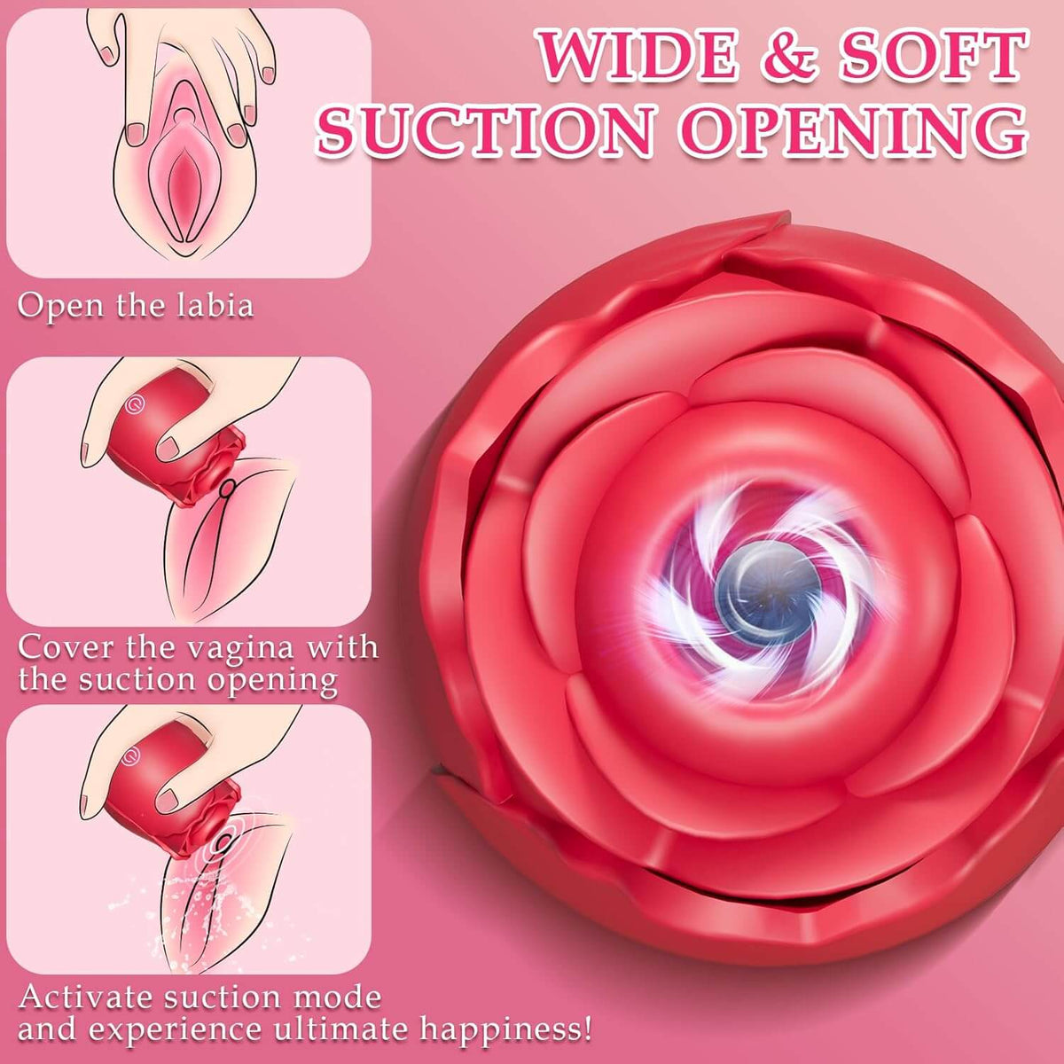 The Rose rose-shaped personal massager, product photo
