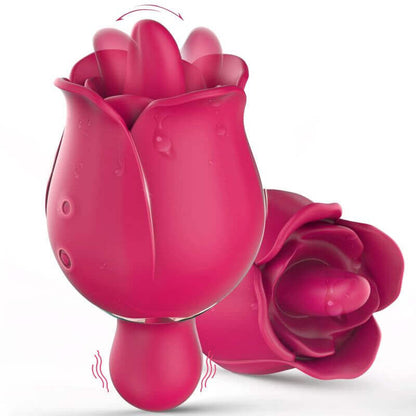 Rose Vibrator | Clitoral Tongue Licking Toy with 9 Modes