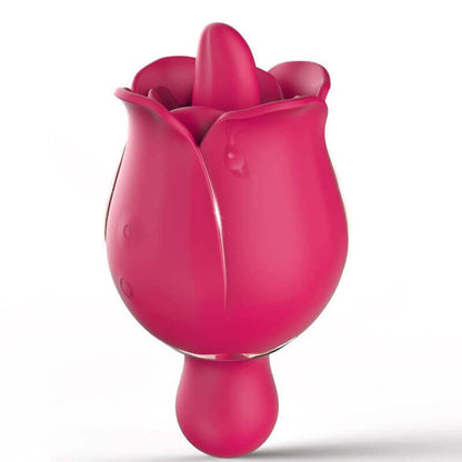 Rose Vibrator | Clitoral Tongue Licking Toy with 9 Modes
