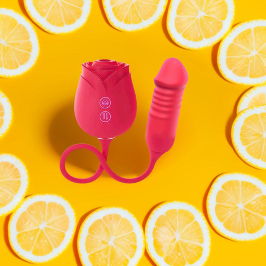 Rose Toy with Thrusting G Spot Vibrator