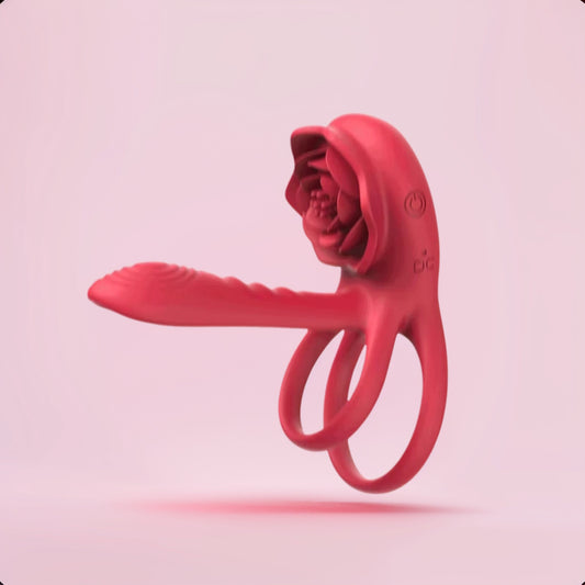 Dual Romance Standing Doggy Double Penis Rings